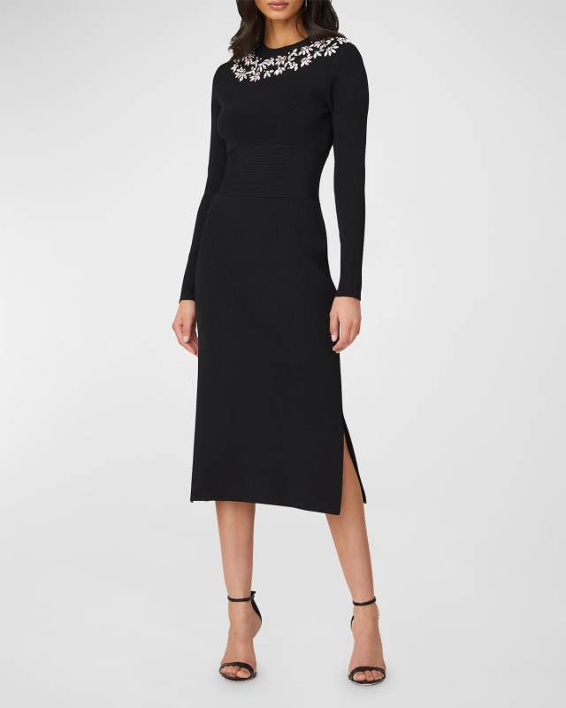 Bridget Crystal Bodycon Midi Dress